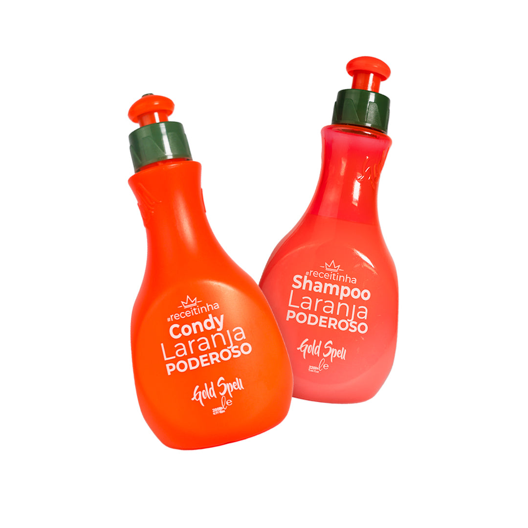 Shampoo e Condy Laranja Poderoso - Gold Spell Cosméticos